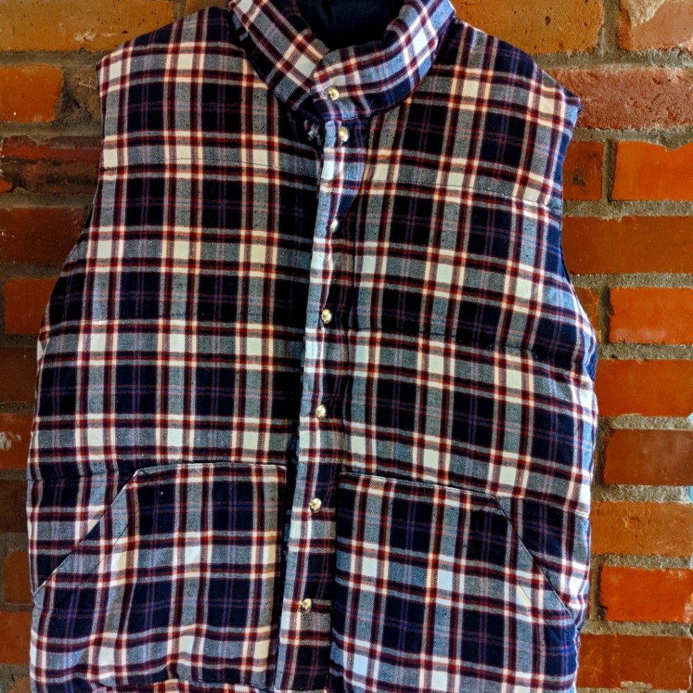Men vest Wings+horns , medium, red